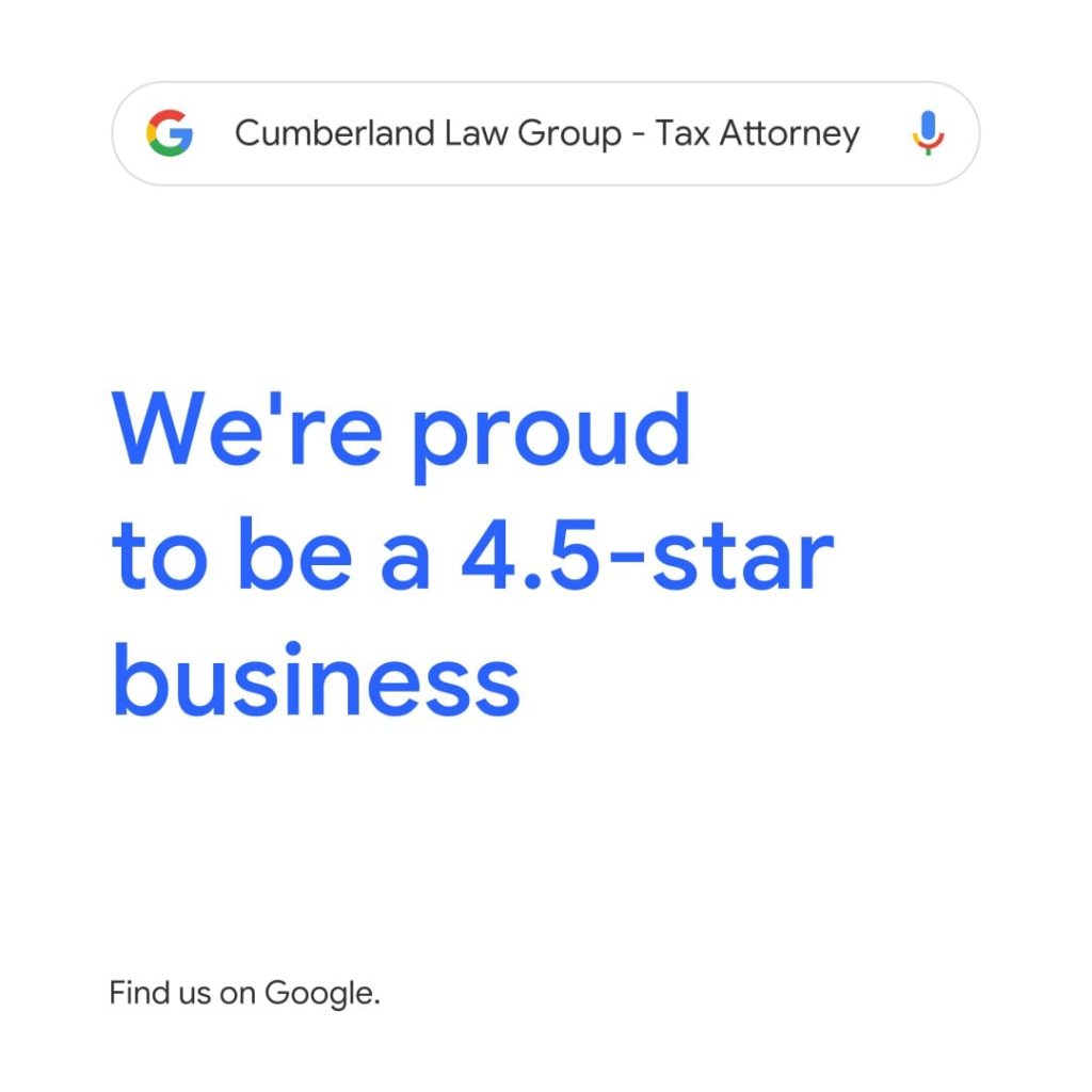 Cumberland Law Group, LLC - Google Rating 4.5 Star Business